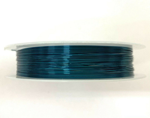 Roll of Copper Wire, 0.3mm thickness, PETROL colour, approx 26m length