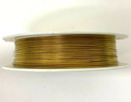 Roll of Copper Wire, 0.3mm thickness, OLD GOLD colour, approx 26m length