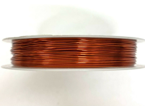 Roll of Copper Wire, 0.4mm thickness, RUSSET colour, approx 10m length