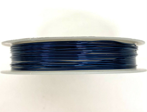Roll of Copper Wire, 0.4mm thickness, DEEP BLUE colour, approx 10m length