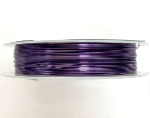 Roll of Copper Wire, 0.5mm thickness, DARK PURPLE colour, approx 9m length