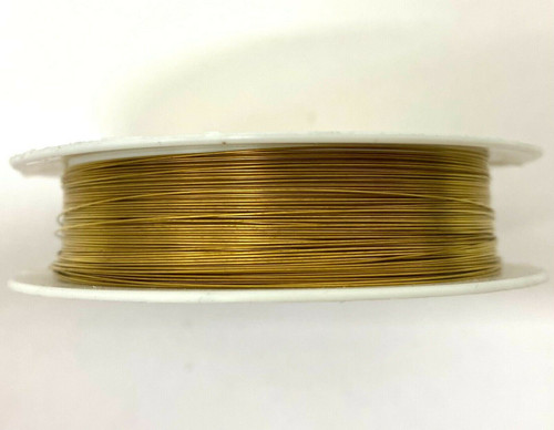 Roll of Copper Wire, 0.5mm thickness, OLD GOLD colour, approx 9m length