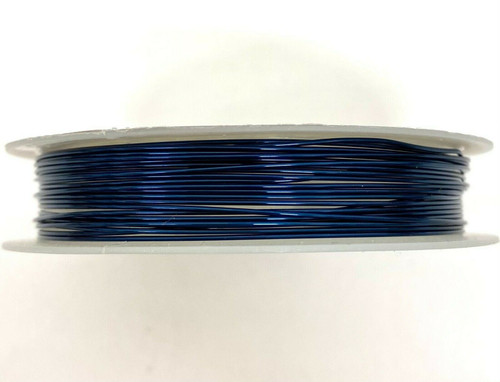 Roll of Copper Wire, 0.5mm thickness, DEEP BLUE colour, approx 9m length