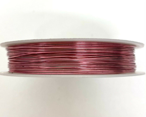Roll of Copper Wire, 0.5mm thickness, MID PINK colour, approx 9m length