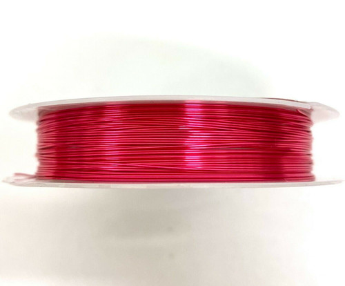 Roll of Copper Wire, 0.5mm thickness, HOT PINK colour, approx 9m length