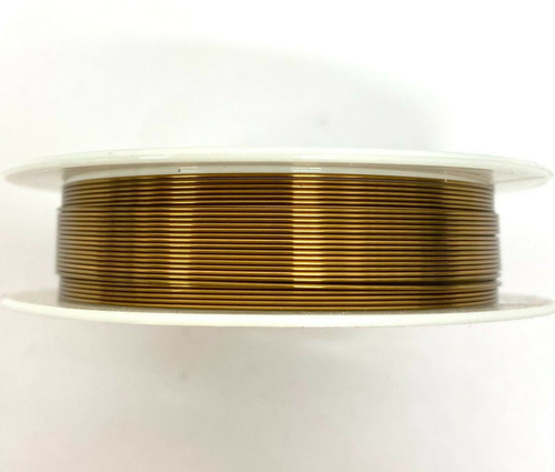 Roll of Copper Wire, 0.6mm thickness, GOLDEN BROWN colour, approx 6m length