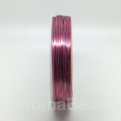 Roll of Copper Wire, 0.6mm thickness, PALE PINK colour, approx 6m length