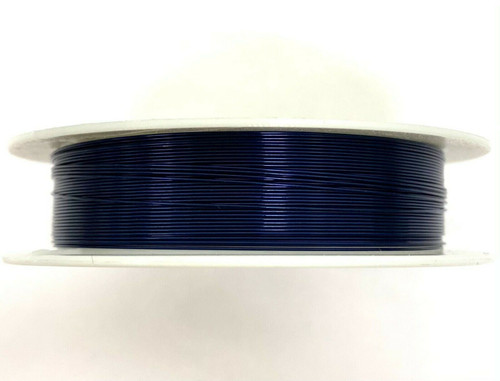 Roll of Copper Wire, 0.8mm thickness, DEEPEST BLUE colour, approx 4m length