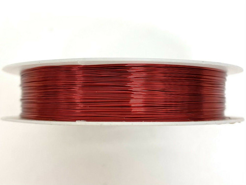 Roll of Copper Wire, 0.8mm thickness, DARK RED colour, approx 4m length