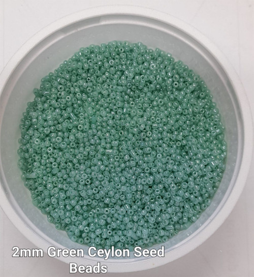 Green Ceylon 11/0 seed beads