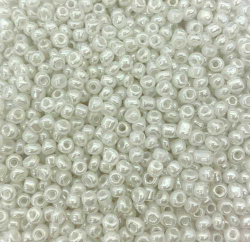 White Ceylon 11/0 seed beads