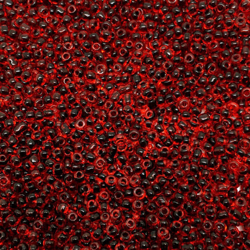 Red with Black Inside Inside Colour 11/0 seed beads