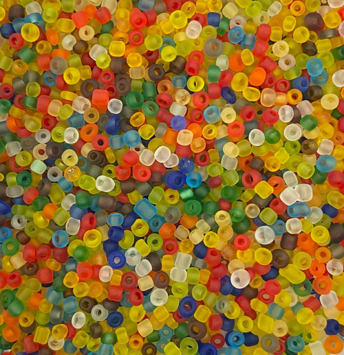 Mixed Colours Frosted 11/0 seed beads
