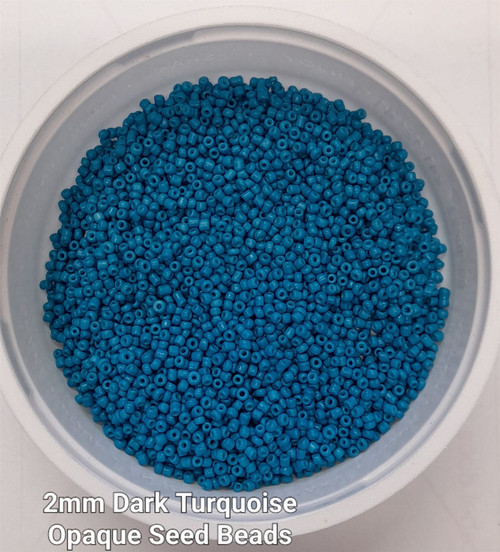Dark Turquoise Opaque 11/0 seed beads