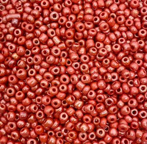 Red Opaque Lustered 11/0 seed beads