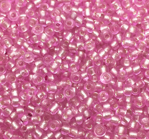 Pink Silver-Lined 11/0 seed beads