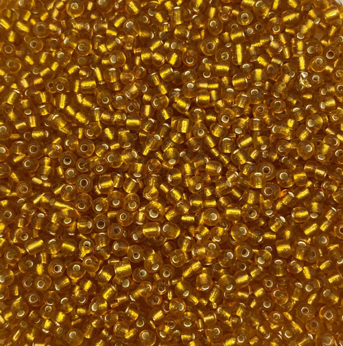 Amber Silver-Lined 11/0 seed beads
