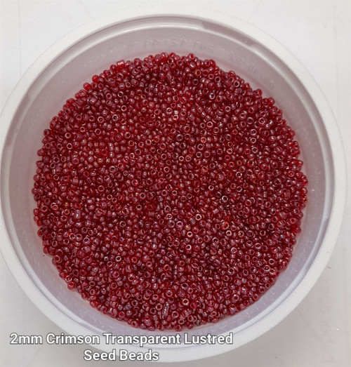 Crimson Transparent Lustered 11/0 seed beads