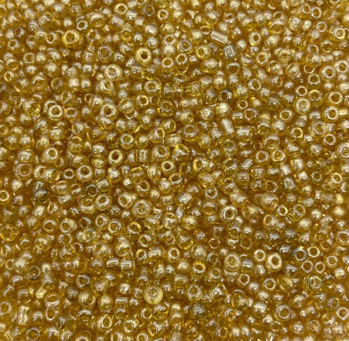 Gold Transparent Lustered 11/0 seed beads