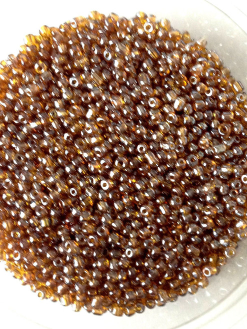 Brown Transparent Lustered 11/0 seed beads