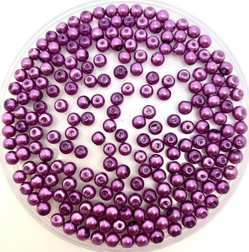 Orchid 3mm Glass Pearls