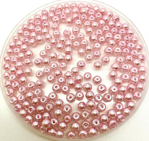 Blush Pink 3mm Glass Pearls