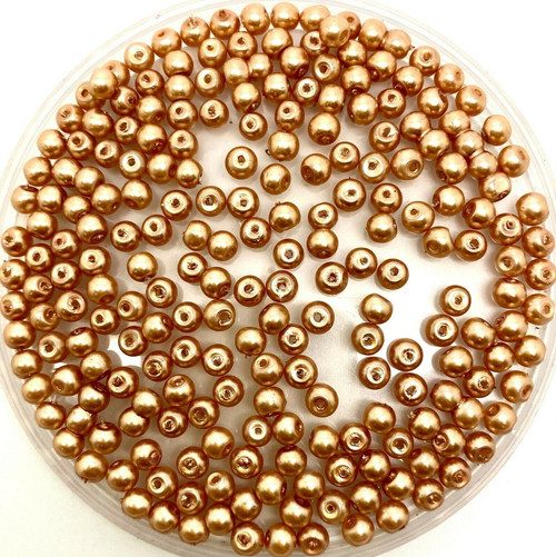 Honey Gold 3mm Glass Pearls