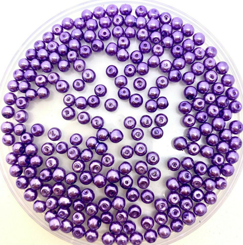 Light Purple 3mm Glass Pearls