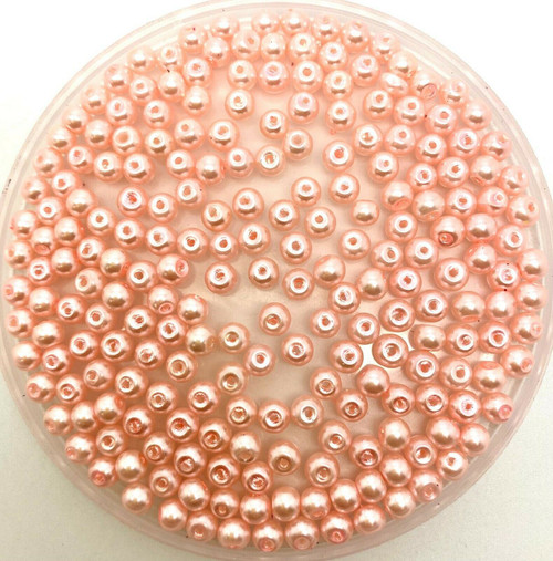 Shell Pink 4mm Glass Pearls