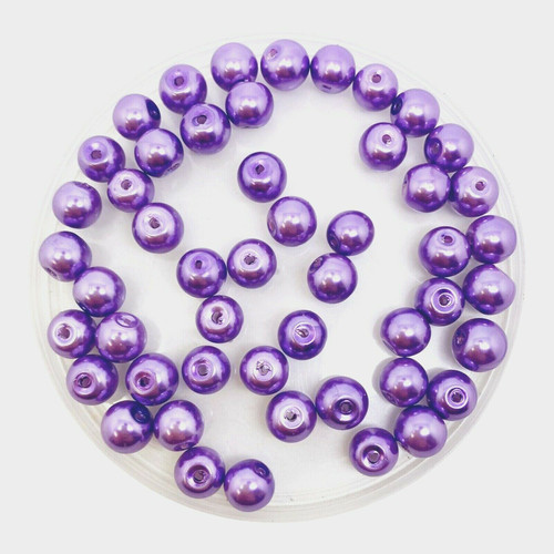 Light Purple 6mm Glass Pearls