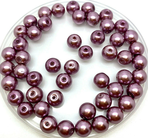 Mink 6mm Glass Pearls