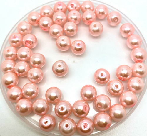 Shell Pink 6mm Glass Pearls