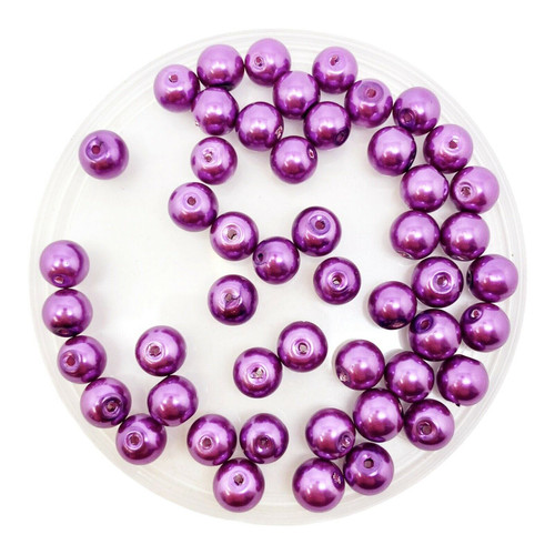 Orchid 8mm Glass Pearls