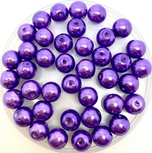 Light Purple 10mm Glass Pearls