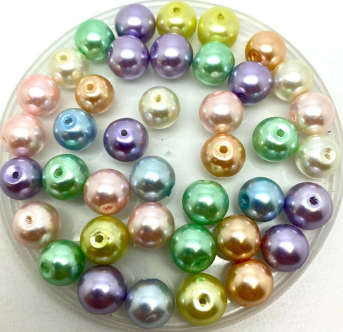 Pastel Mix 10mm Glass Pearls