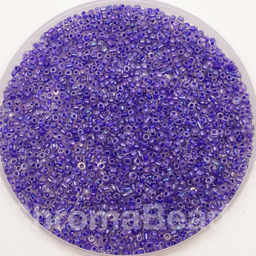 Purple Colour-Lined Rainbow 11/0 seed beads