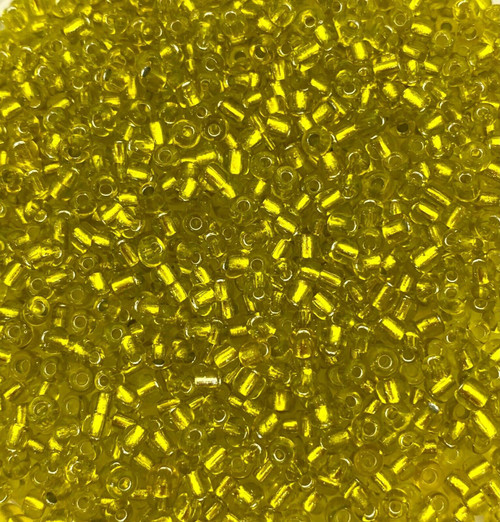 Yellow Silver-Lined 6/0 seed beads