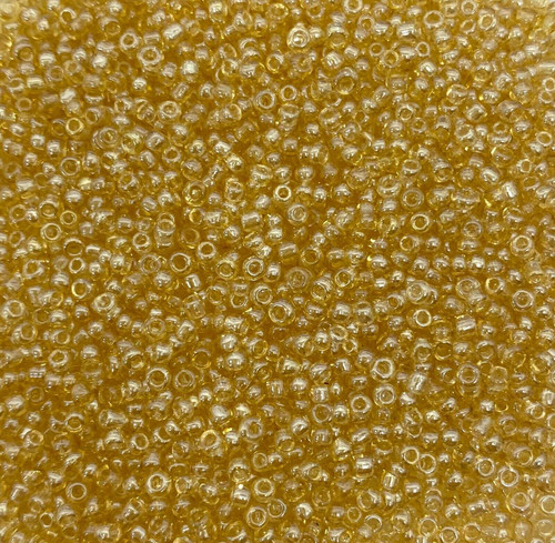 Pale Gold Transparent Lustered 6/0 seed beads