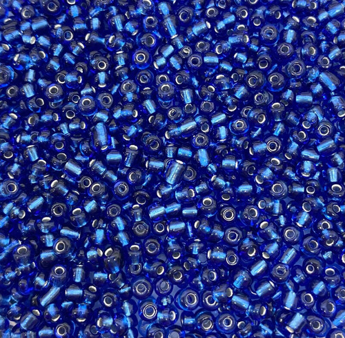 Deep Blue Silver-Lined 6/0 seed beads