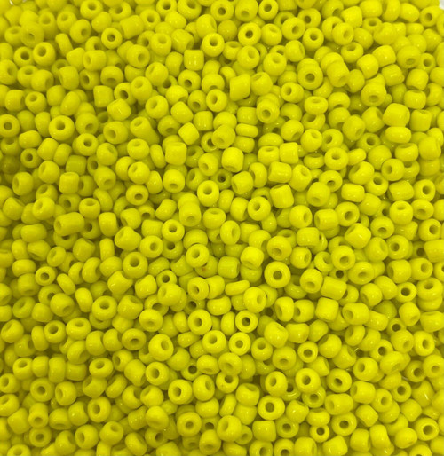 Yellow Opaque 6/0 seed beads