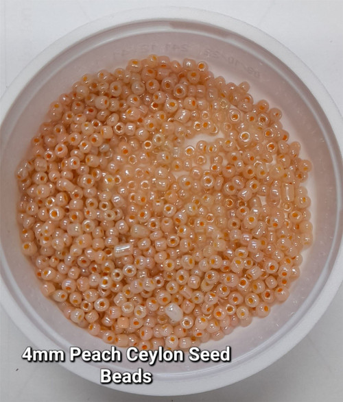Peach Ceylon 6/0 seed beads