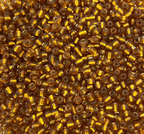 Golden Brown Silver-Lined 6/0 seed beads