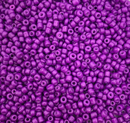 Bright Purple Opaque 6/0 seed beads