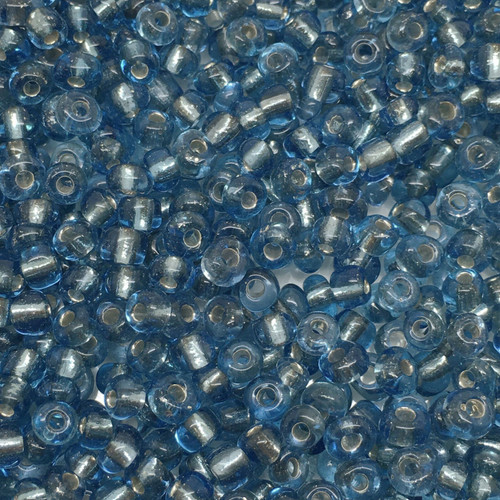 Cadet Blue Silver-Lined 6/0 seed beads
