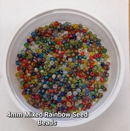 Mixed Colours Rainbow 6/0 seed beads