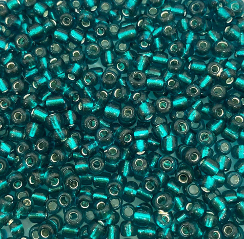 Sea Green Silver-Lined 6/0 seed beads