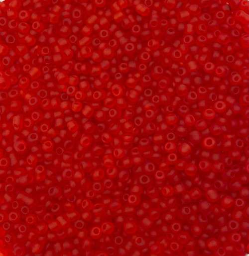 Red Frosted 8/0 seed beads