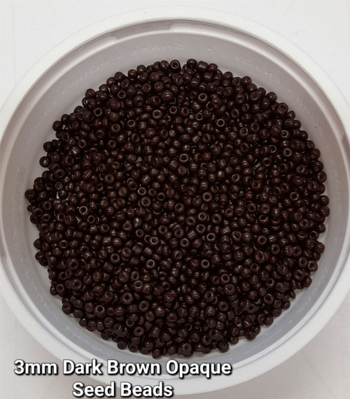 Dark Brown Opaque 8/0 seed beads