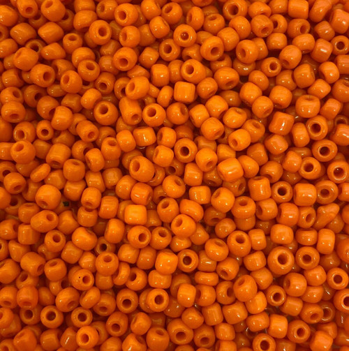 Orange Opaque 8/0 seed beads