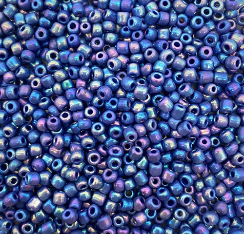 Deep Blue Rainbow 8/0 seed beads